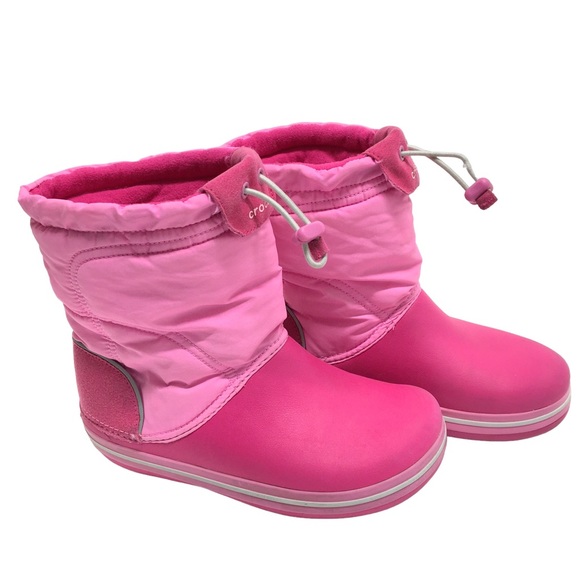 Crocs Kids' Crocband LodgePoint Pull-On Boot Pink J3 - Picture 16 of 17